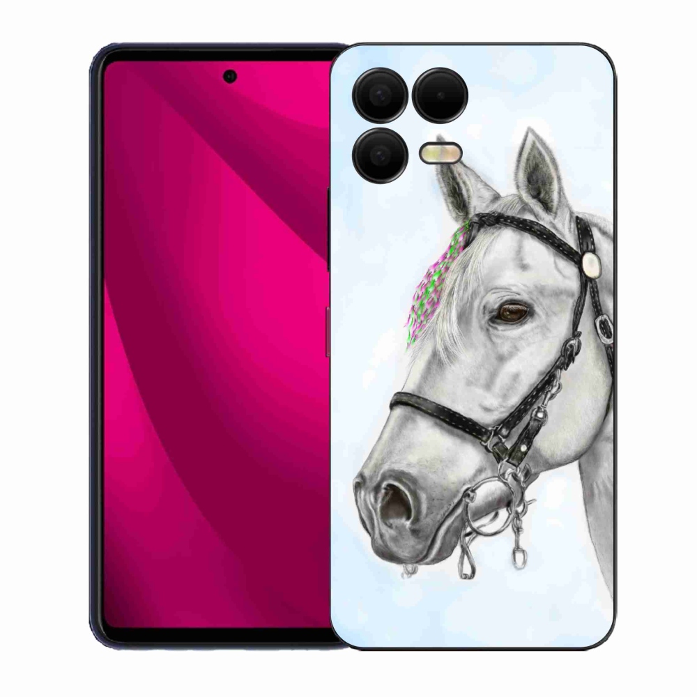 Zselés borítás mmCase a T-Mobile T Phone 3 Pro készülékhez - fehér ló 1