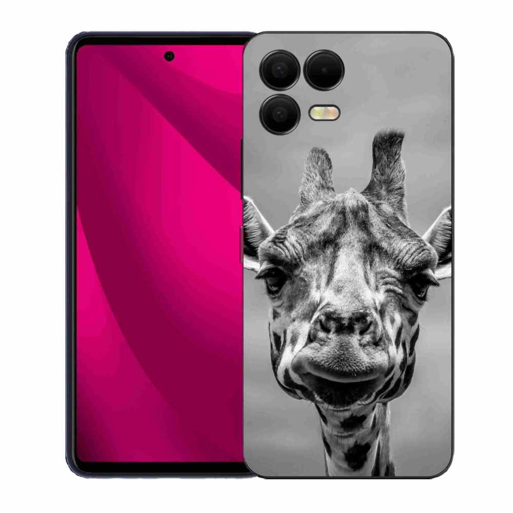 Zselés borítás mmCase a T-Mobile T Phone 3 Pro készülékhez - fekete-fehér zsiráf