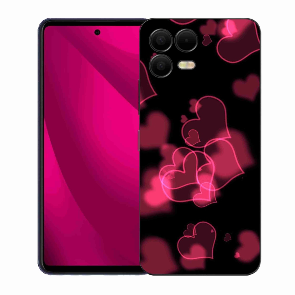 Zselés borítás mmCase a T-Mobile T Phone 3 Pro készülékhez - piros szívek