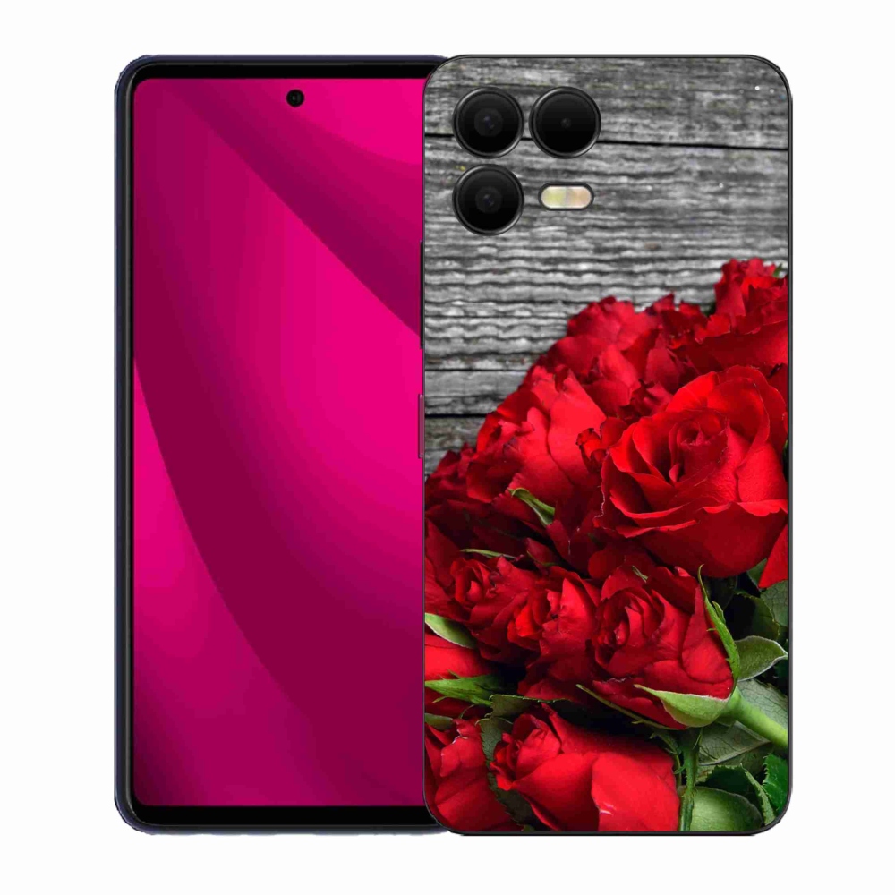 Zselés borítás mmCase a T-Mobile T Phone 3 Pro készülékhez - piros rózsa