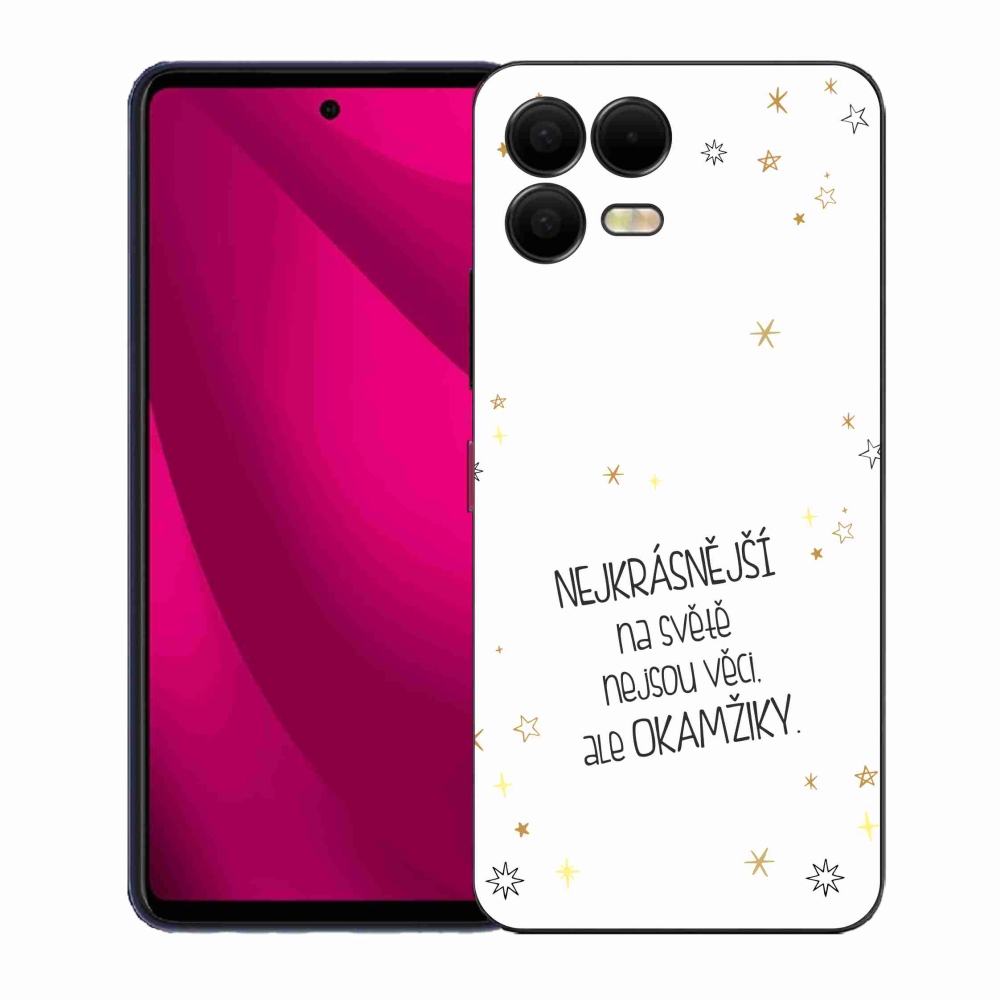 Gél borítás mmCase a T-Mobile T Phone 3 Pro készülékhez - Idézet 4 fehér háttér