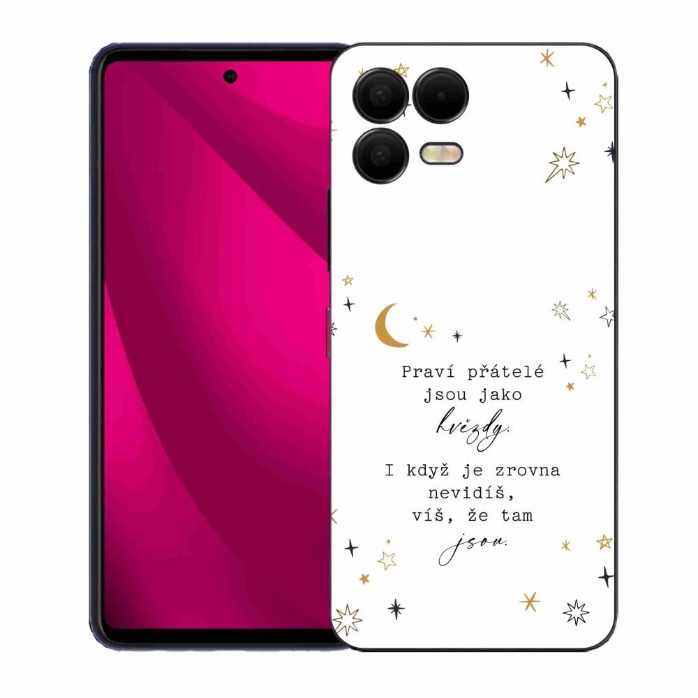 Gél borítás mmCase a T-Mobile T Phone 3 Pro készülékhez - Idézet 6 fehér háttér