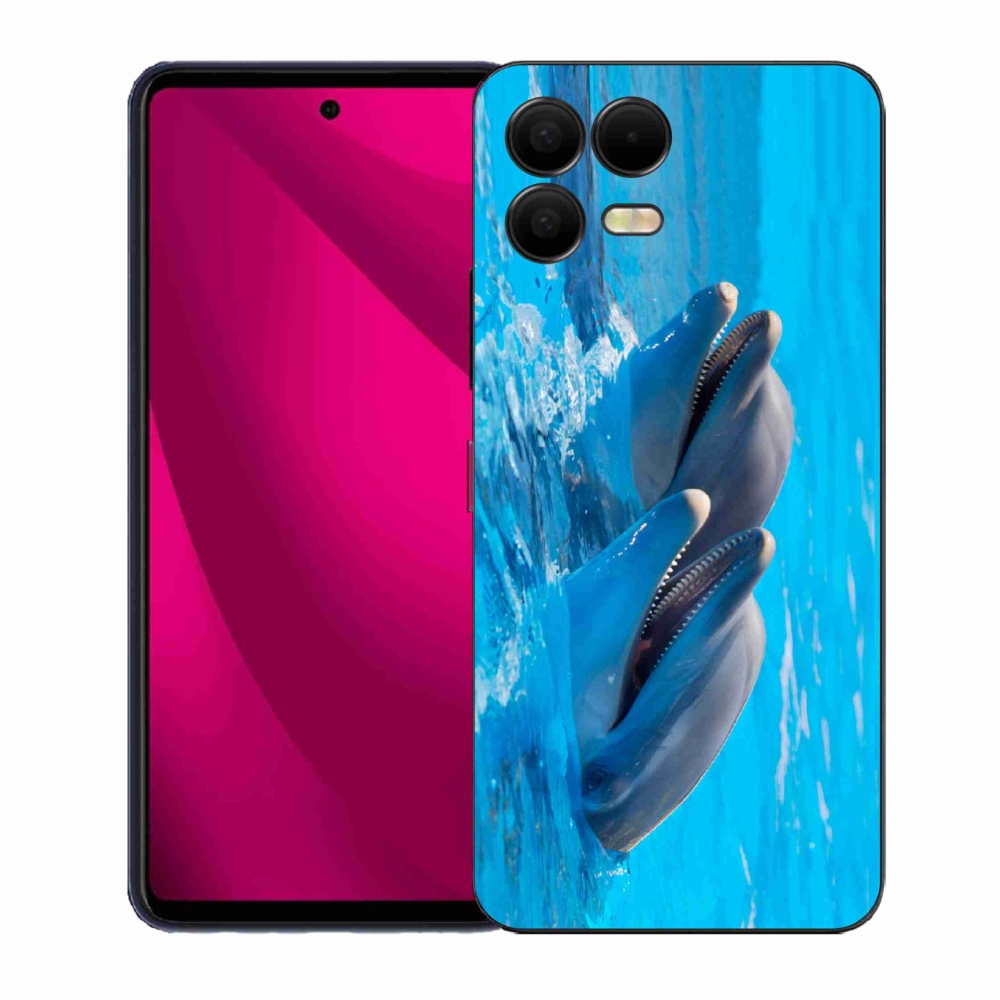 Zselés borítás mmCase a T-Mobile T Phone 3 Pro készülékhez - delfinek