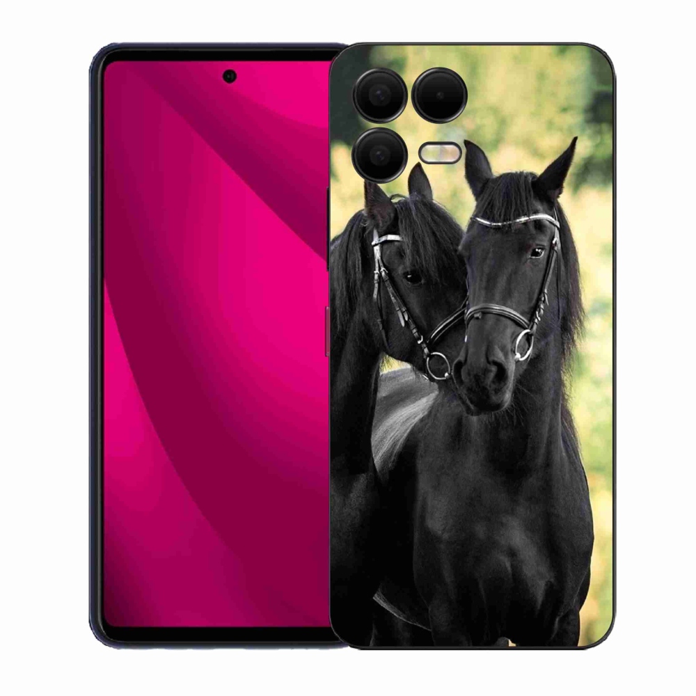 Zselés borítás mmCase a T-Mobile T Phone 3 Pro telefonhoz - két fekete ló