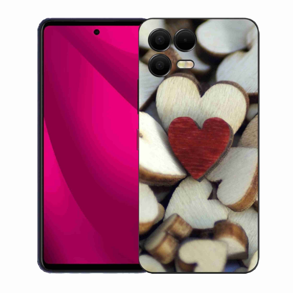 Zselés borítás mmCase a T-Mobile T Phone 3 Pro telefonhoz - gravírozott piros szív