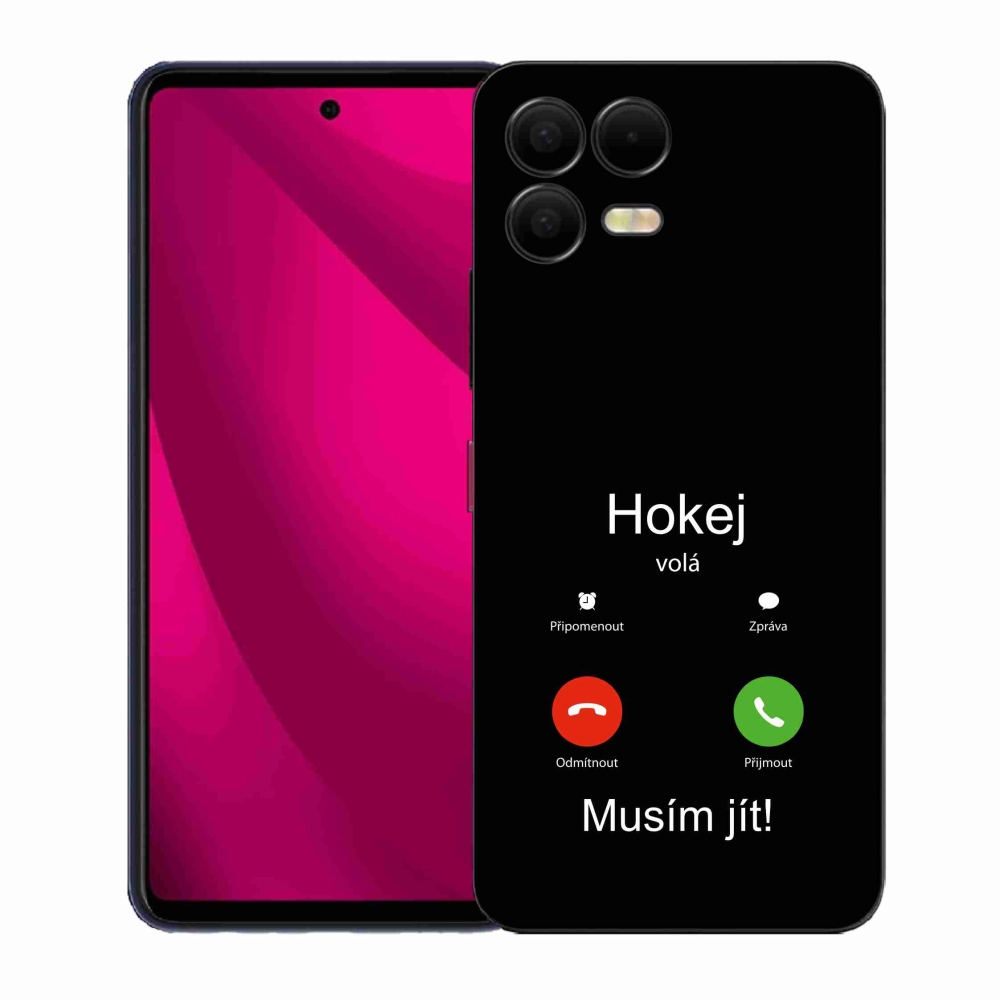 Zselés borítás mmCase a T-Mobile T Phone 3 Pro készülékre - hokihívások fekete háttérrel