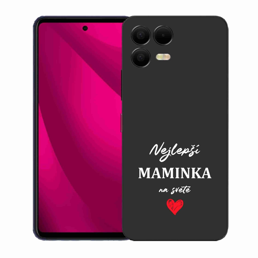 Gél borító mmCase a T-Mobile T Phone 3 Pro készülékhez - Best Mom 1 Fekete háttér