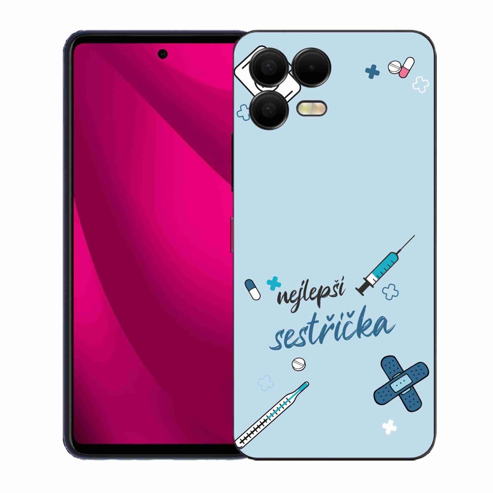 Gél borító mmCase a T-Mobile T Phone 3 Pro - a legjobb kishúg kék háttérrel