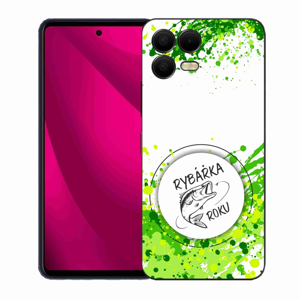 Zselés borító mmCase a T-Mobile T Phone 3 Pro készülékhez - Az év horgásza fehér háttérrel