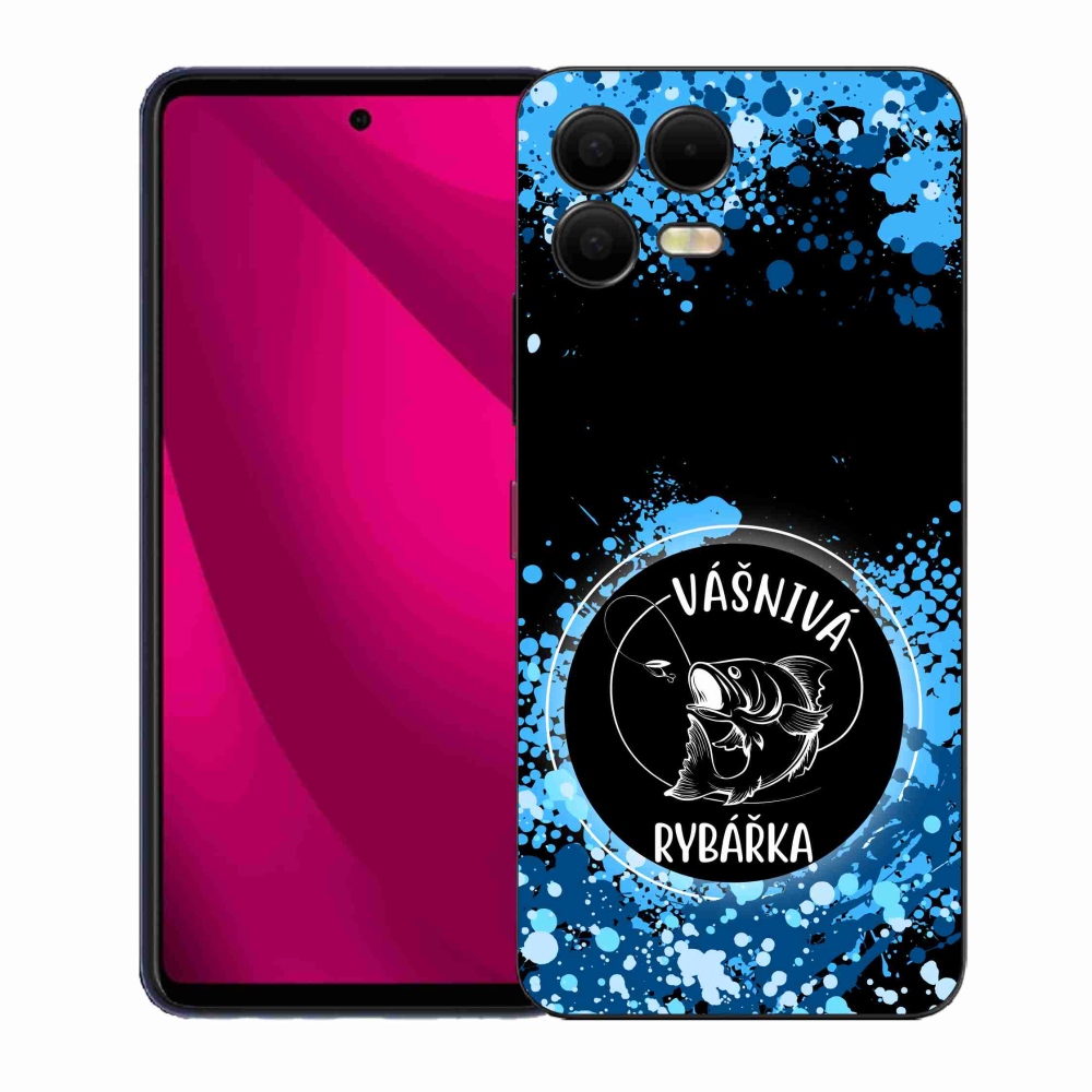 Gél borító mmCase a T-Mobile T Phone 3 Pro készülékhez - szenvedélyes halásznő fekete háttérrel