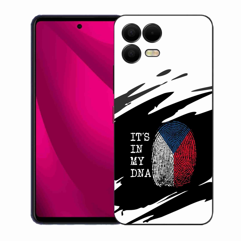 Zselés borítás mmCase a T-Mobile T Phone 3 Pro készülékhez - zászlós ujjlenyomat fekete és fehér háttérrel