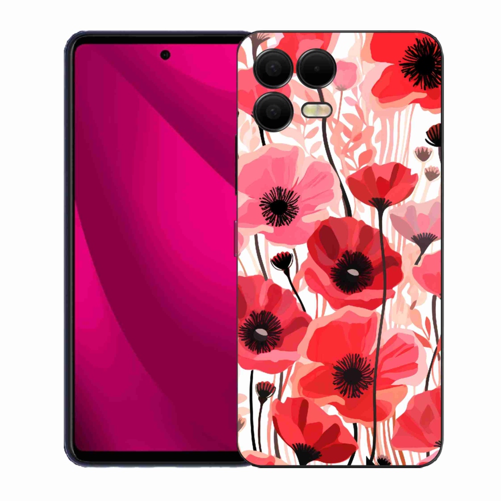 Zselés borítás mmCase a T-Mobile T Phone 3 Pro készülékhez - mákos 1