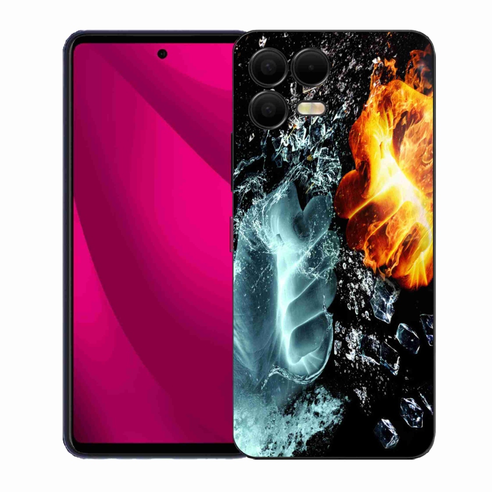 Zselés borítás mmCase a T-Mobile T Phone 3 Pro készülékhez - víz és tűz