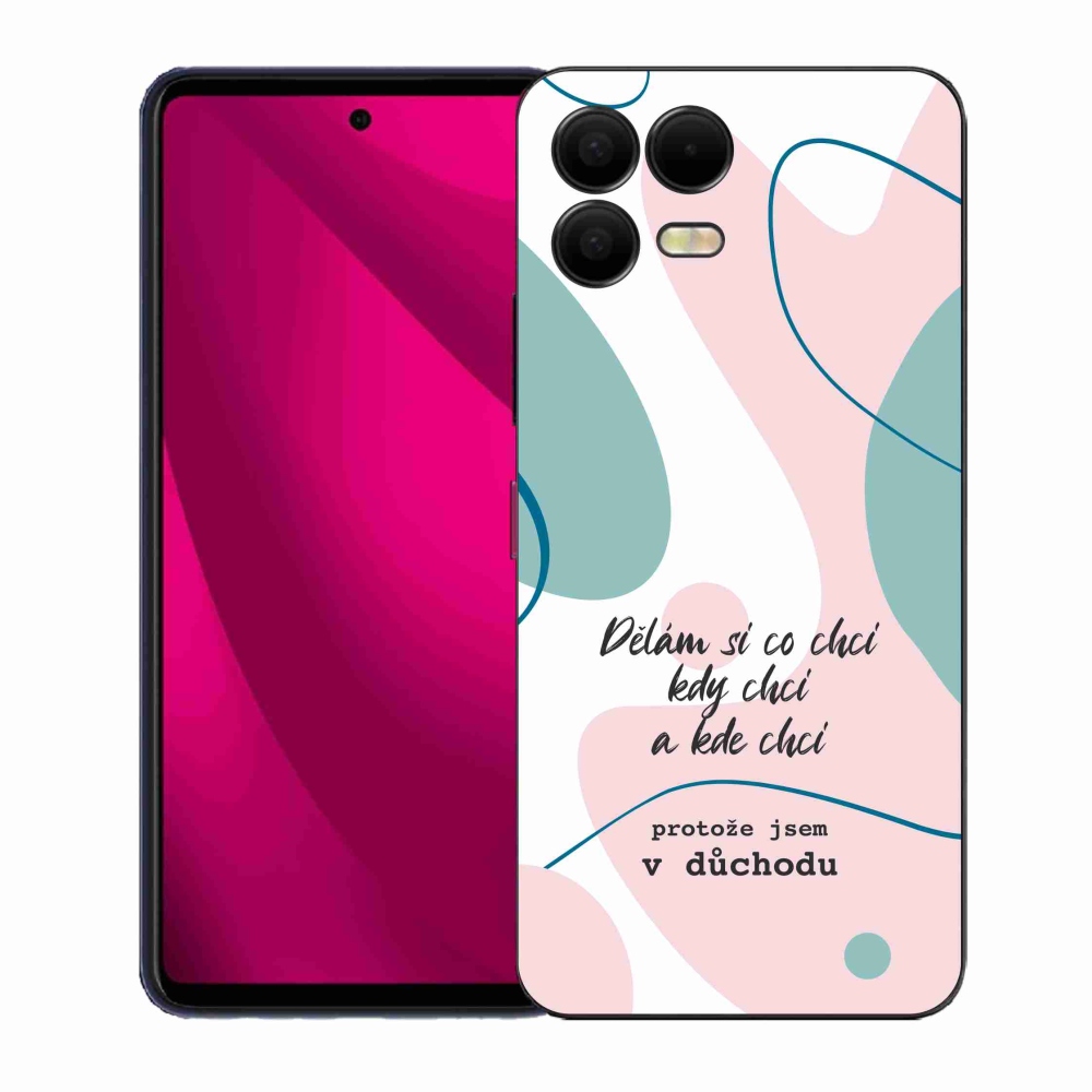 Gél borító mmCase a T-Mobile T Phone 3 Pro készülékhez - vicces szöveg 10 fehér háttér