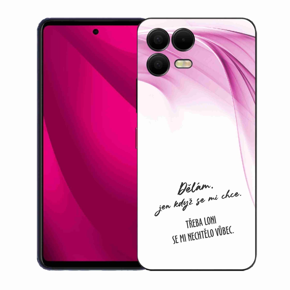 Gél borító mmCase a T-Mobile T Phone 3 Pro készülékhez - vicces szöveg 12 fehér háttér