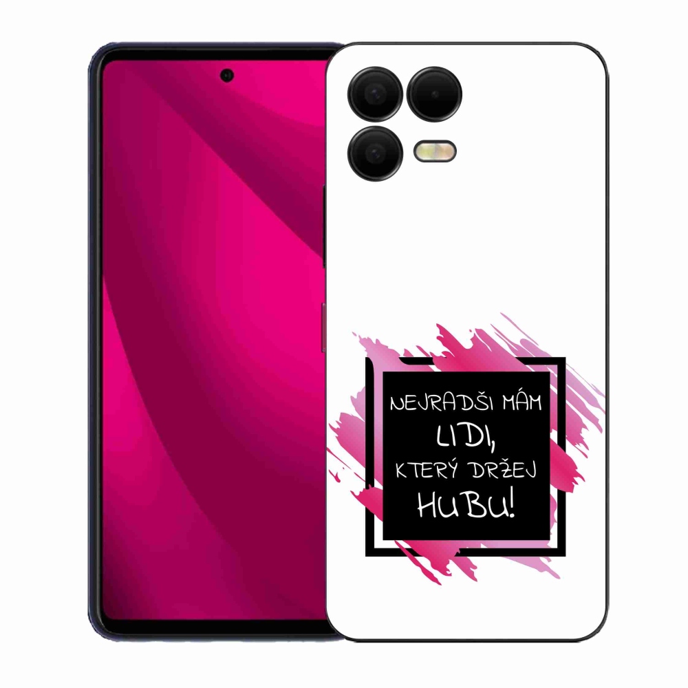 Zselés borító mmCase a T-Mobile T Phone 3 Pro készülékhez - vicces szöveg 7 fekete-fehér háttérrel