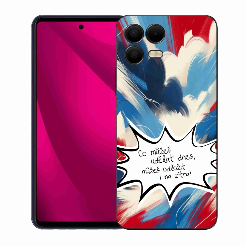 Gél borító mmCase a T-Mobile T Phone 3 Pro készülékhez - vicces szöveg 9 fehér háttér