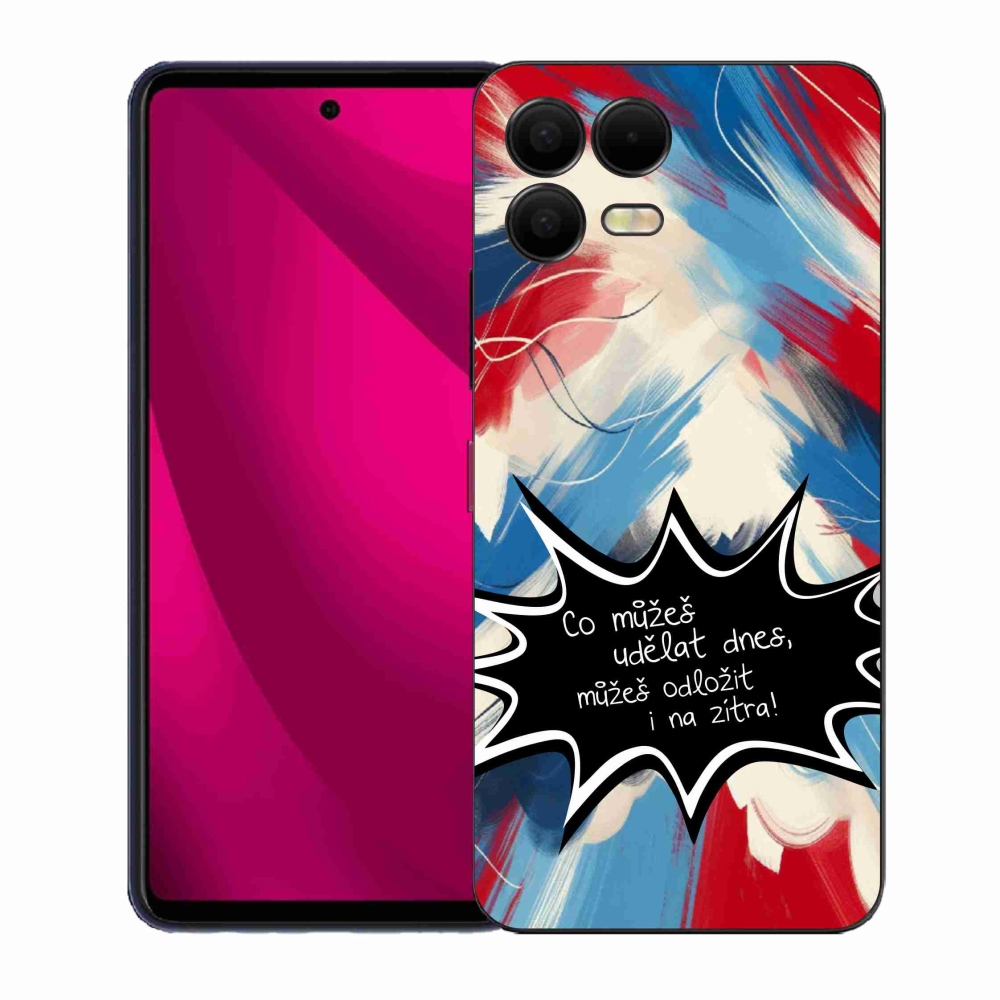 Gél borító mmCase a T-Mobile T Phone 3 Pro készülékhez - vicces szöveg 9 fekete háttér