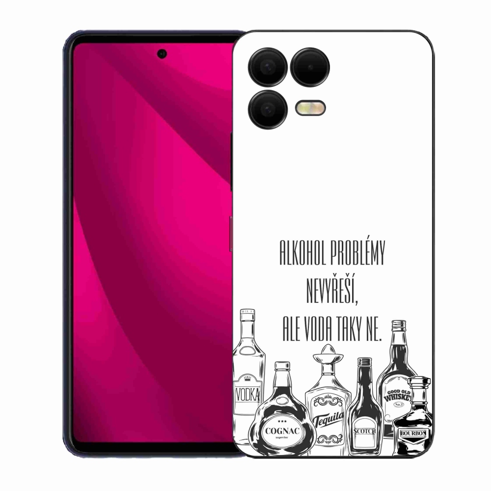 Gél borító mmCase a T-Mobile T Phone 3 Pro készülékhez - vicces szöveg fehér háttérrel