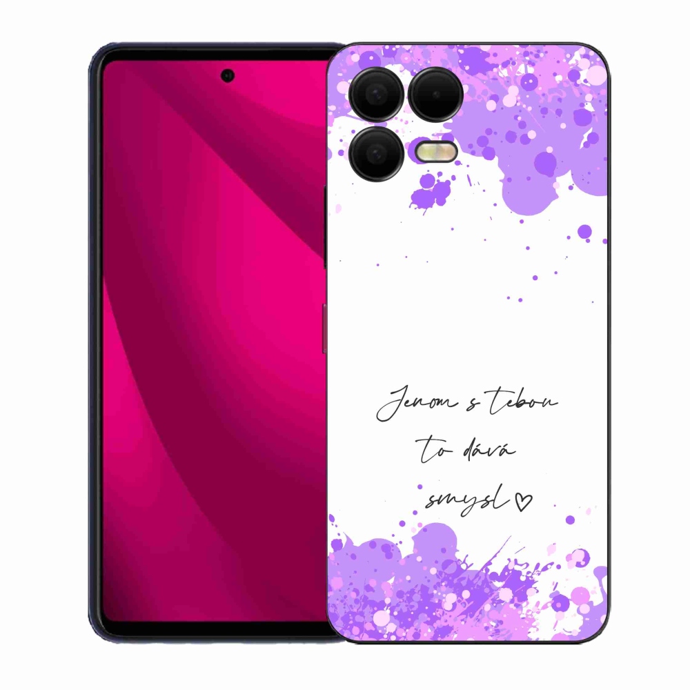 Gél borító mmCase a T-Mobile T Phone 3 Pro készülékhez - szerelmes szöveg fehér háttérrel