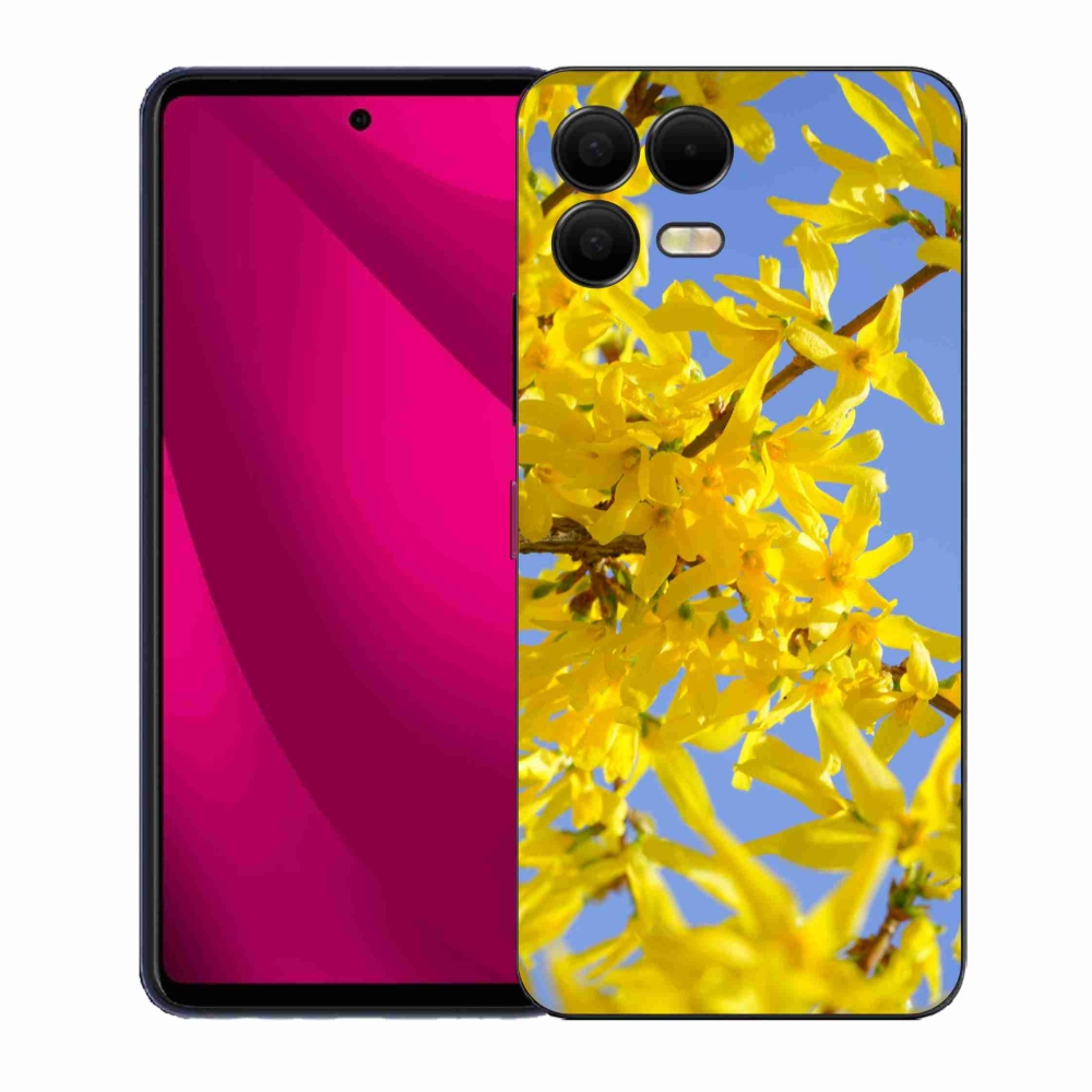 Zselés borítás mmCase a T-Mobile T Phone 3 Pro készülékhez - sárga virágok