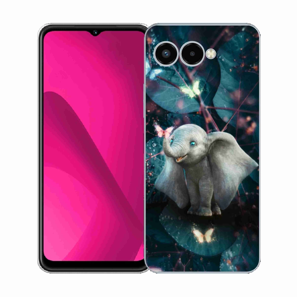 Zselés borítás mmCase a T-Mobile T Phone 3 készülékhez - aranyos elefánt