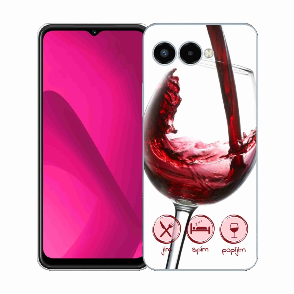 Zselés borítás mmCase a T-Mobile T Phone 3 készülékhez - borospohár piros