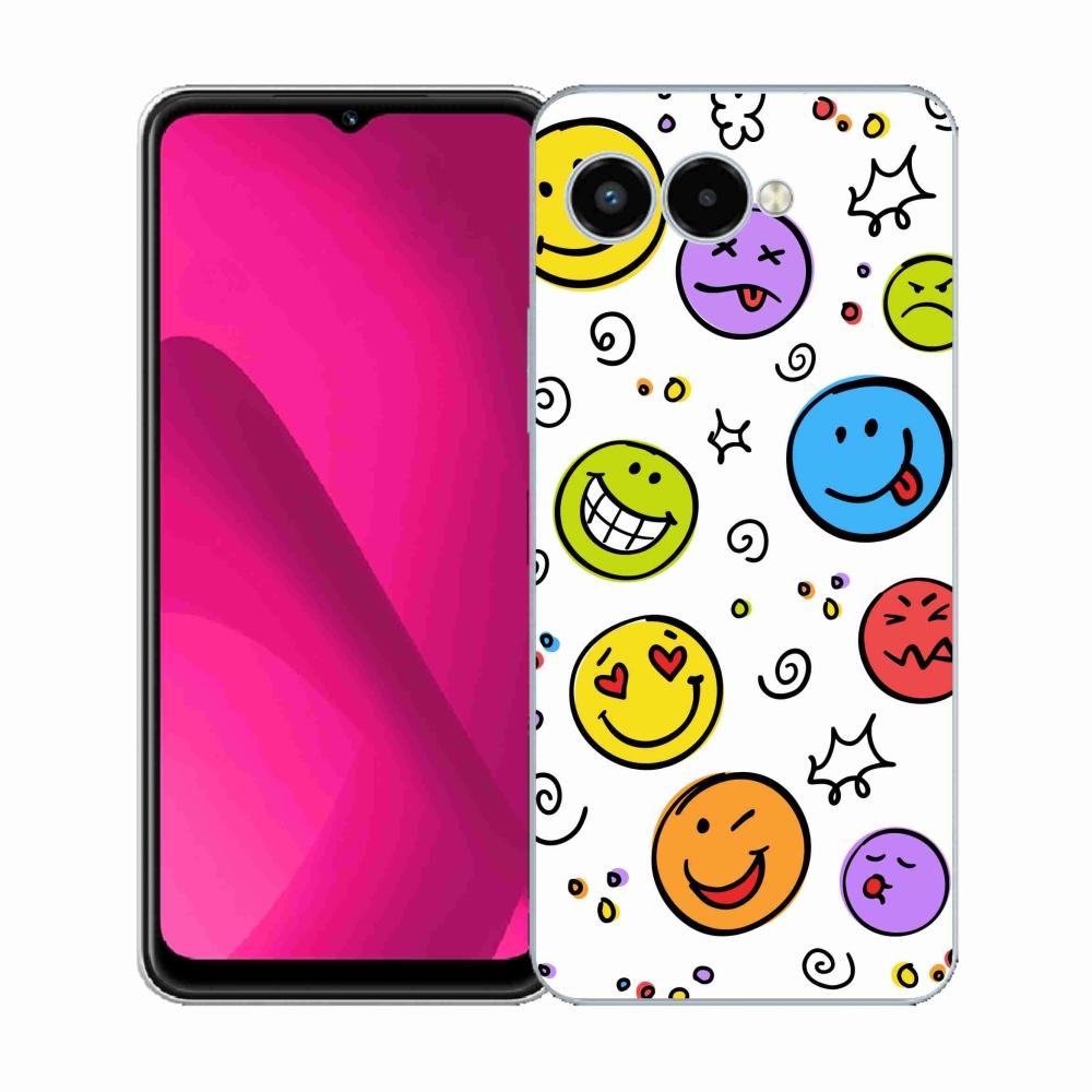 Zselés borítás mmCase a T-Mobile T Phone 3 készülékhez - smiley-k