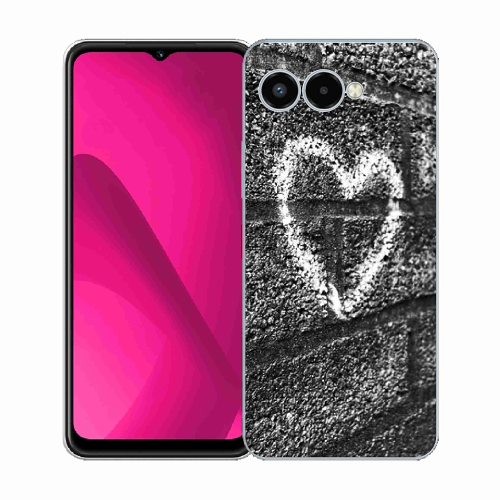 Zselés borítás mmCase a T-Mobile T Phone 3 készülékhez - szív a falon