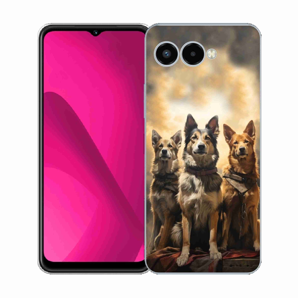 Zselés borítás mmCase a T-Mobile T Phone 3-hoz - három kutya