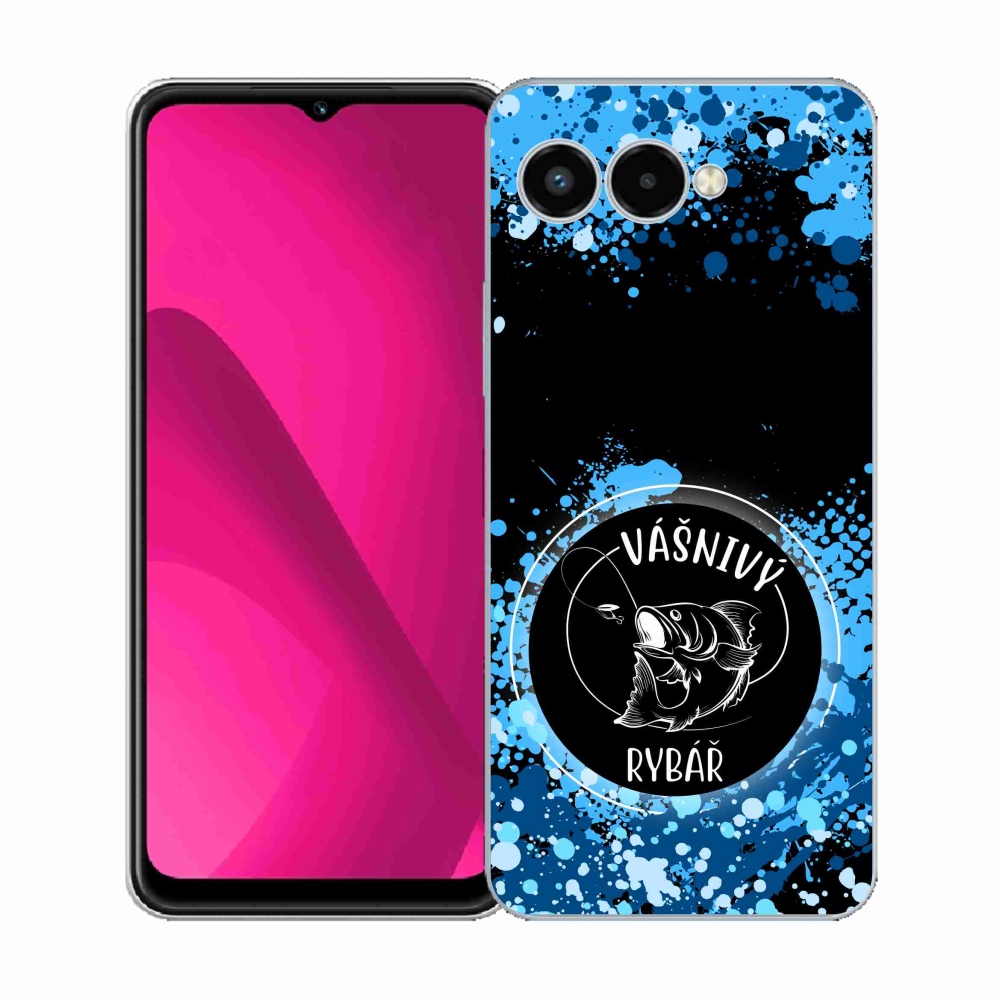 Gél borító mmCase a T-Mobile T Phone 3 készülékhez - szenvedélyes halász fekete háttérrel