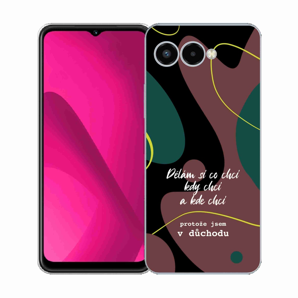 Gél borító mmCase a T-Mobile T Phone 3 készülékhez - vicces szöveg 10 fekete háttér