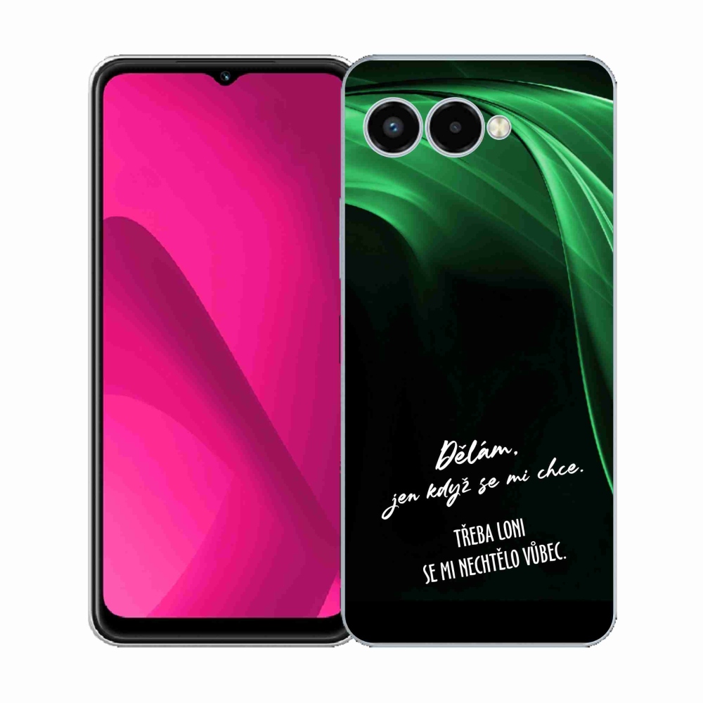 Gél borító mmCase a T-Mobile T Phone 3 készülékhez - vicces szöveg 12 fekete háttér