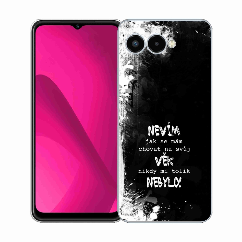 Gél borító mmCase a T-Mobile T Phone 3 készülékhez - vicces szöveg 14 fekete háttér