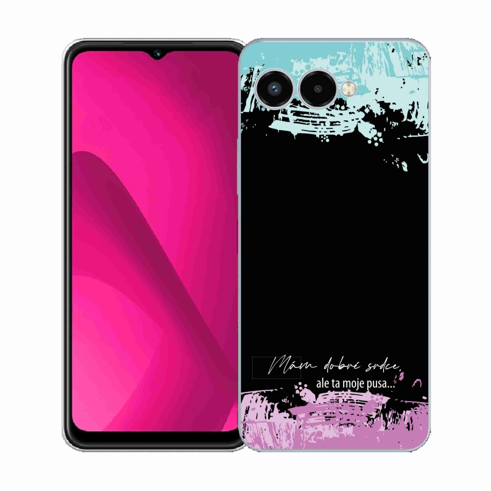 Gél borító mmCase a T-Mobile T Phone 3 készülékhez - vicces szöveg 3 fekete háttér