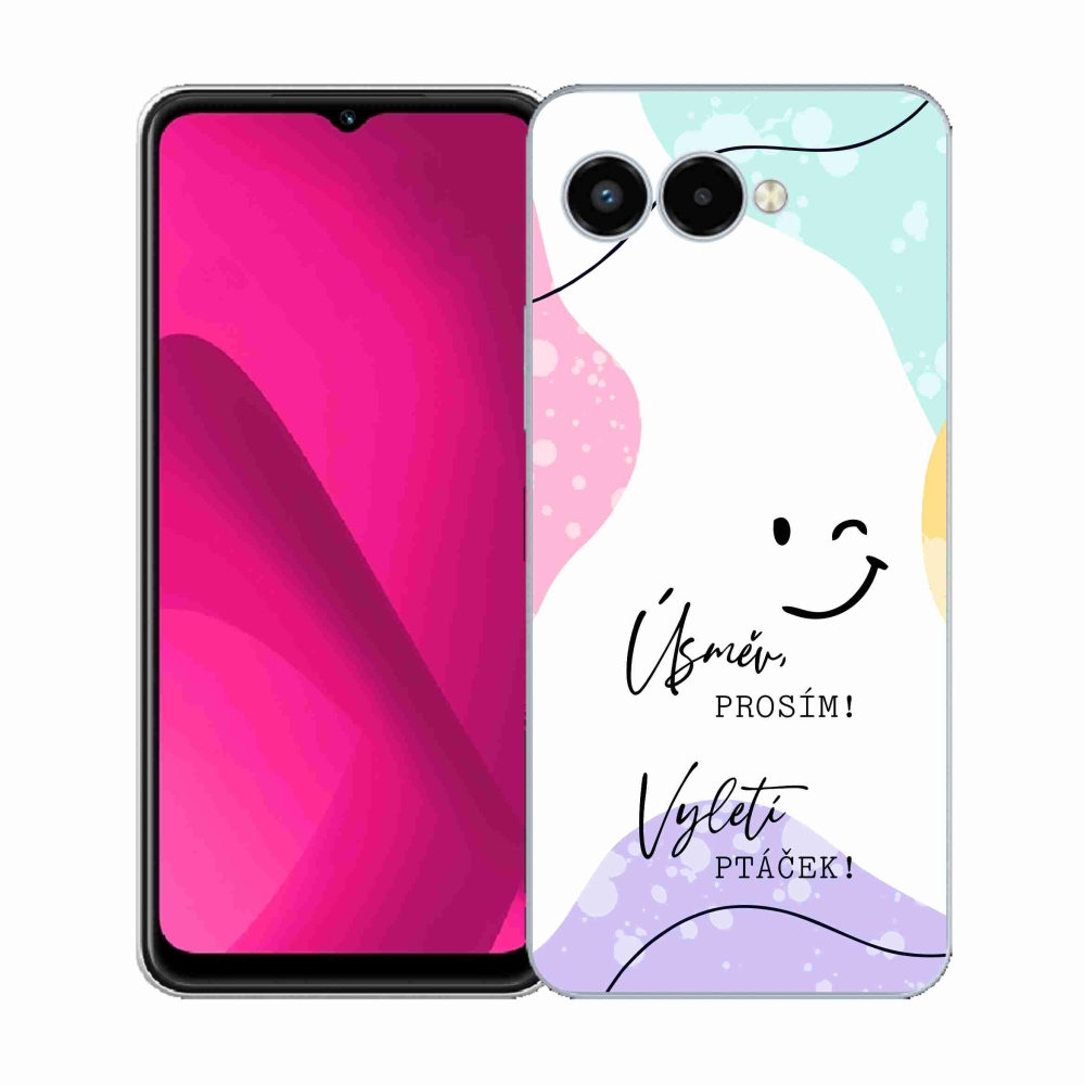 Gél borító mmCase a T-Mobile T Phone 3 készülékhez - vicces szöveg 4 fehér háttér