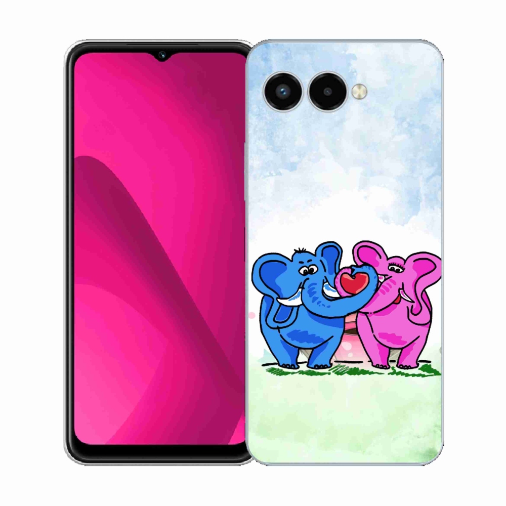 Zselés borítás mmCase a T-Mobile T Phone 3 készülékhez - szerelmes elefántok