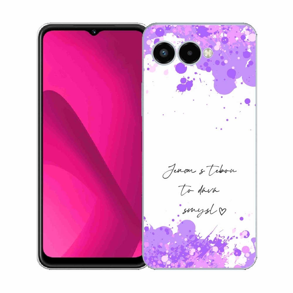 Gél borító mmCase a T-Mobile T Phone 3 készülékhez - szerelmes szöveg fehér háttérrel