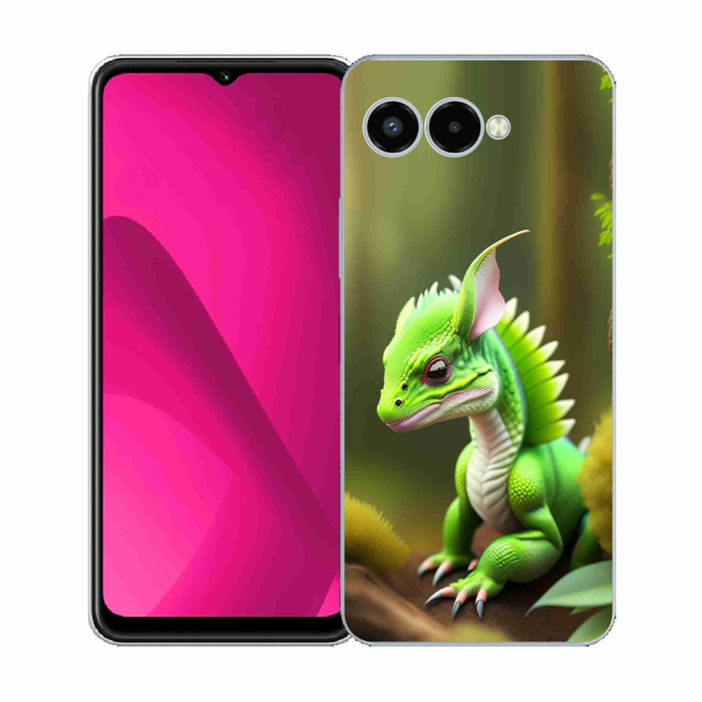 Zselés borítás mmCase a T-Mobile T Phone 3 készülékhez - zöld sárkány