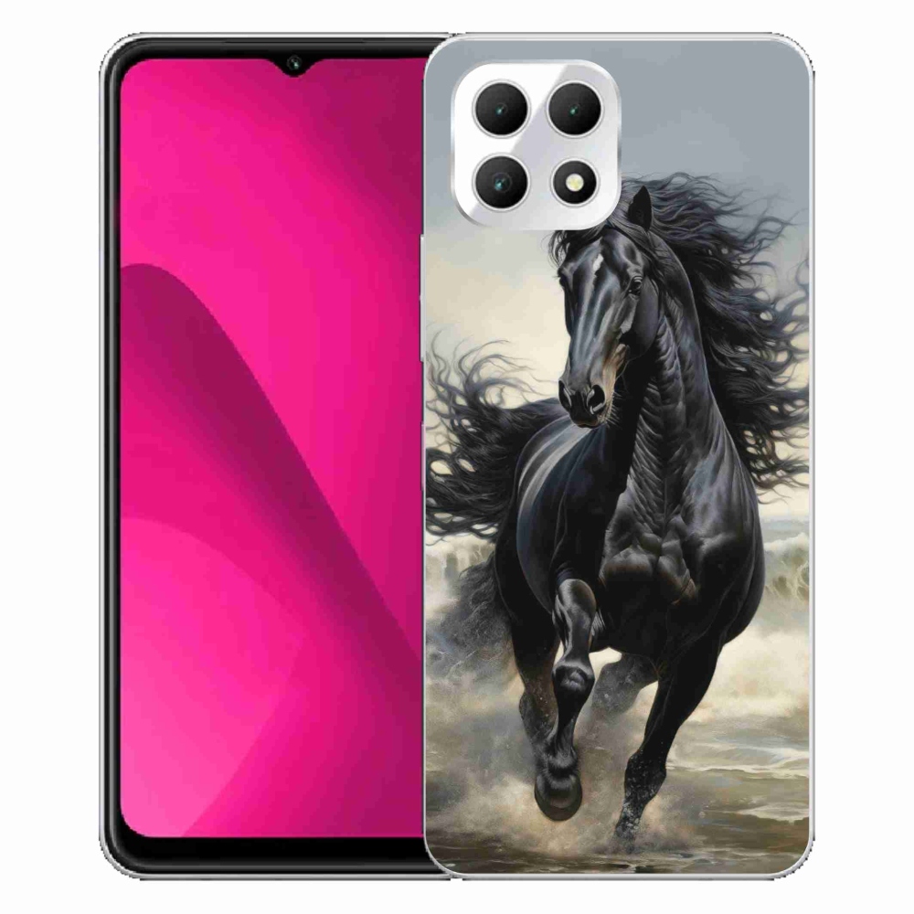 Gél borító mmCase a T phone 2 - futó fekete lóhoz