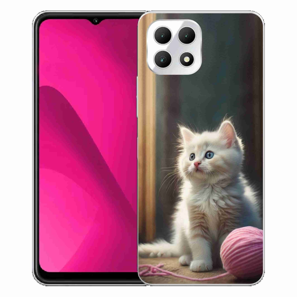 Gél borítás mmCase a T phone 2 készülékhez - fehér cica 2