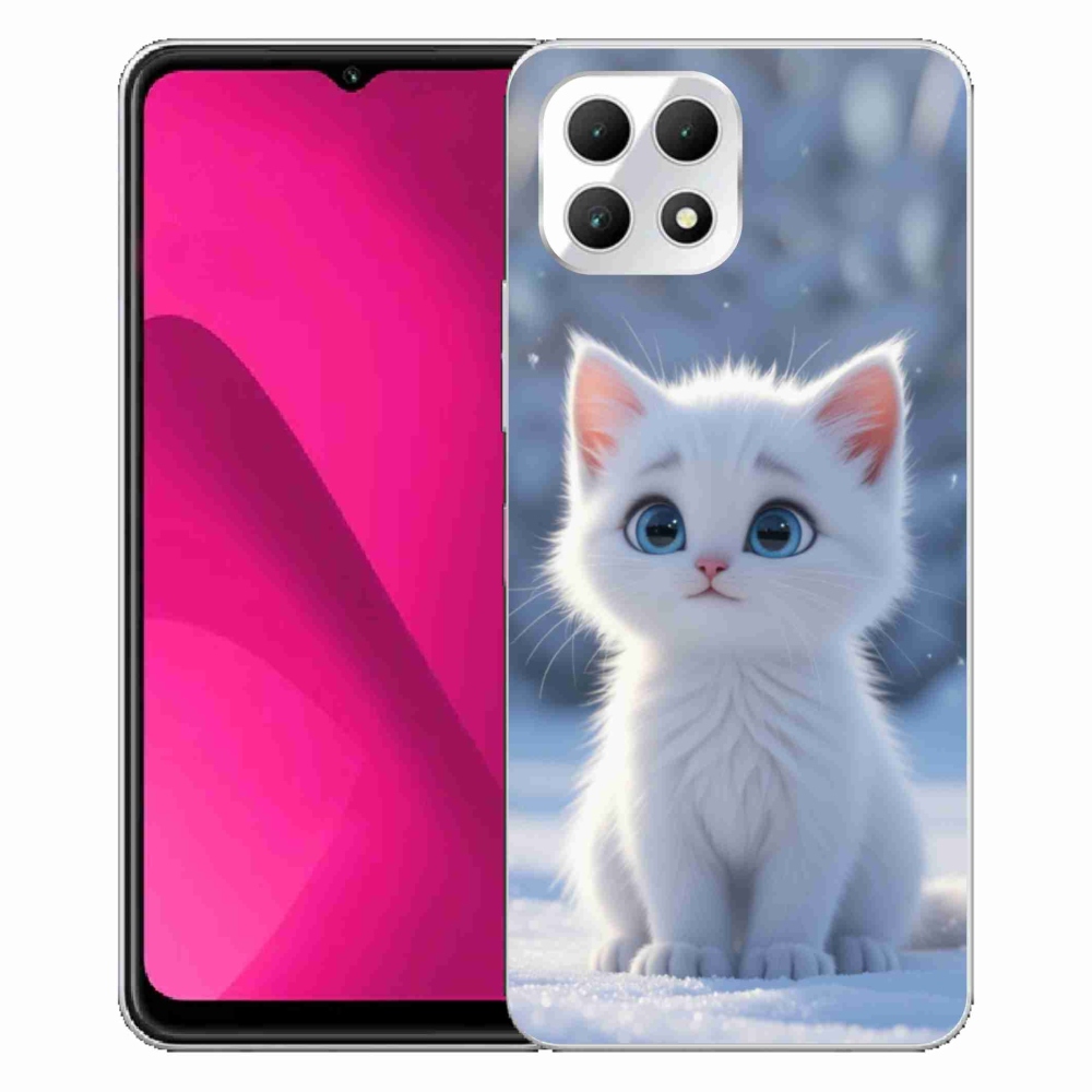 Zselés borító mmCase a T phone 2 - fehér cica 3
