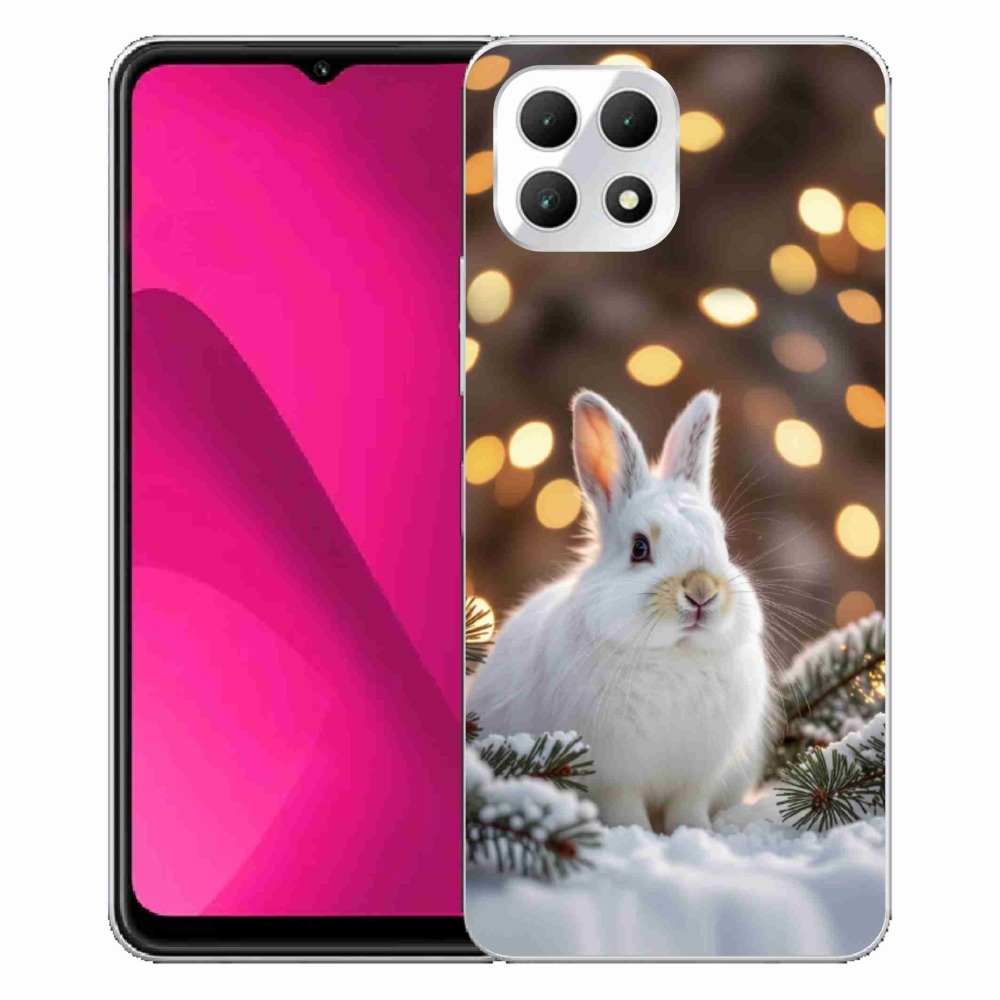 Zselés borító mmCase a T phone 2 készülékhez - fehér nyúl