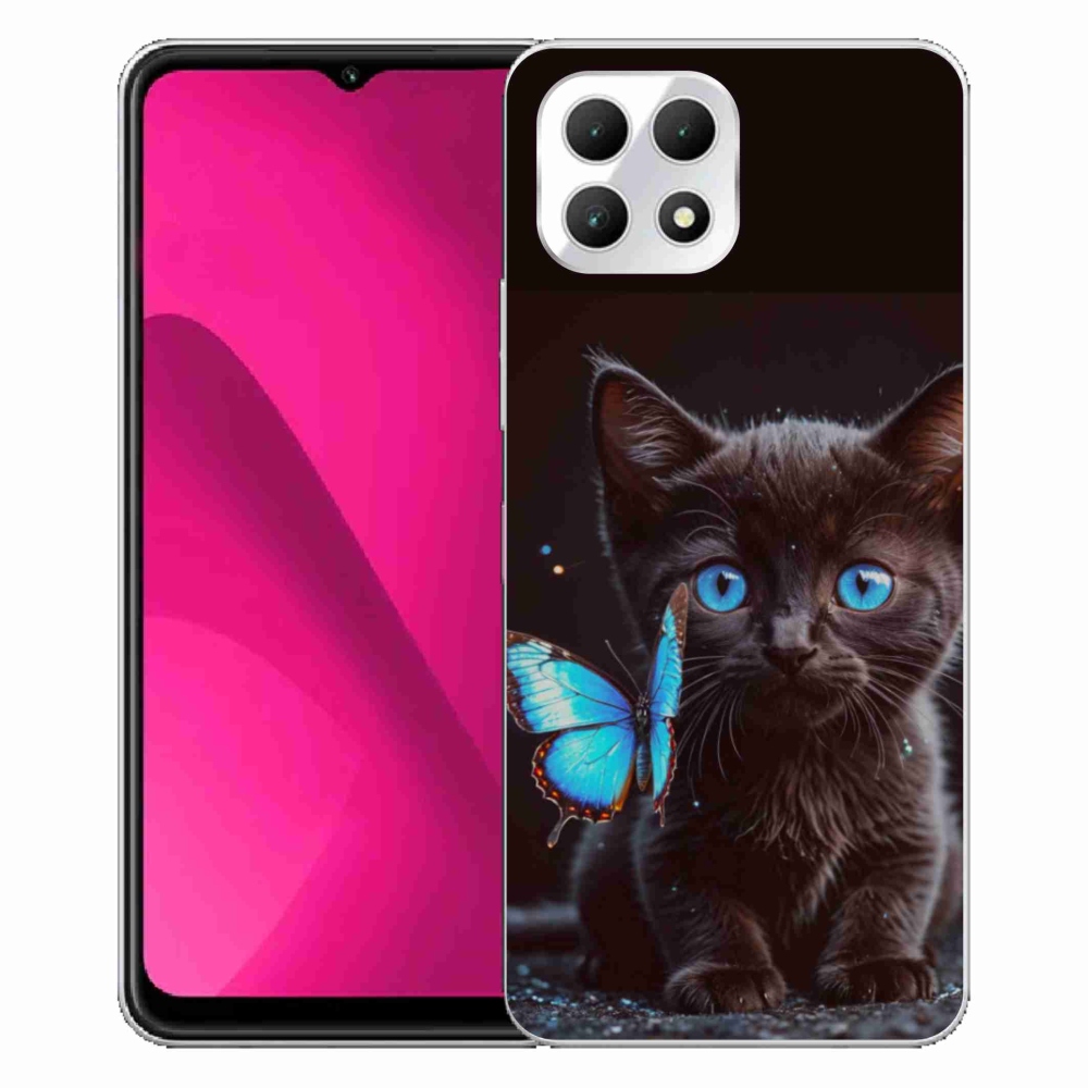 Gél borító mmCase a T phone 2 készülékhez - fekete cica 3
