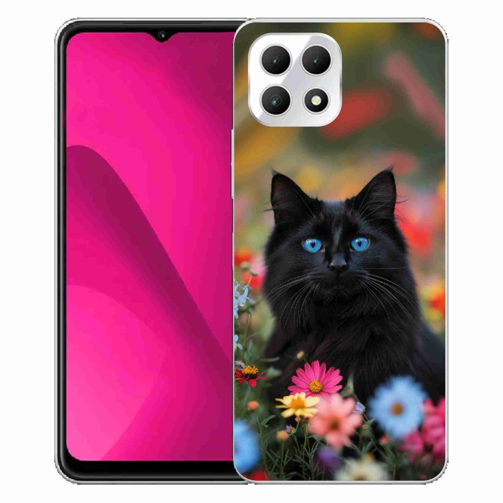 Gél borító mmCase a T phone 2 készülékhez - fekete cica 4