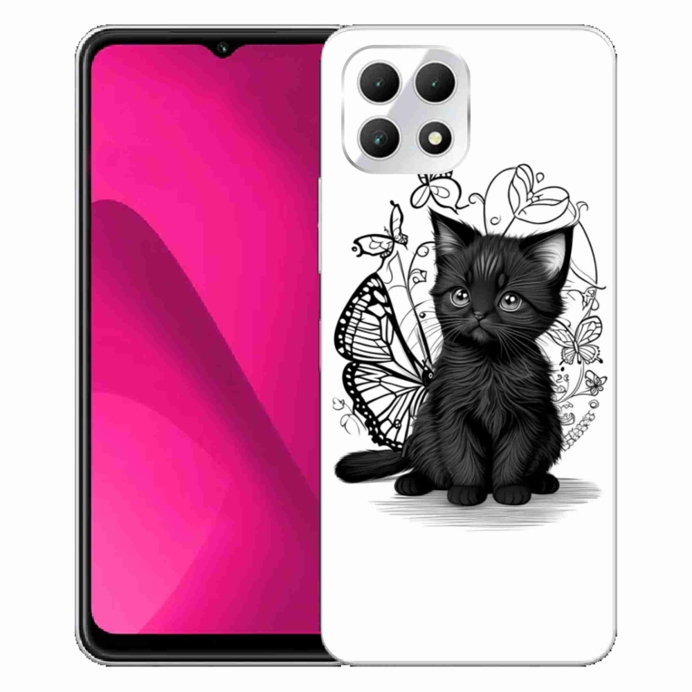 Gél borító mmCase a T phone 2 készülékhez - fekete cica