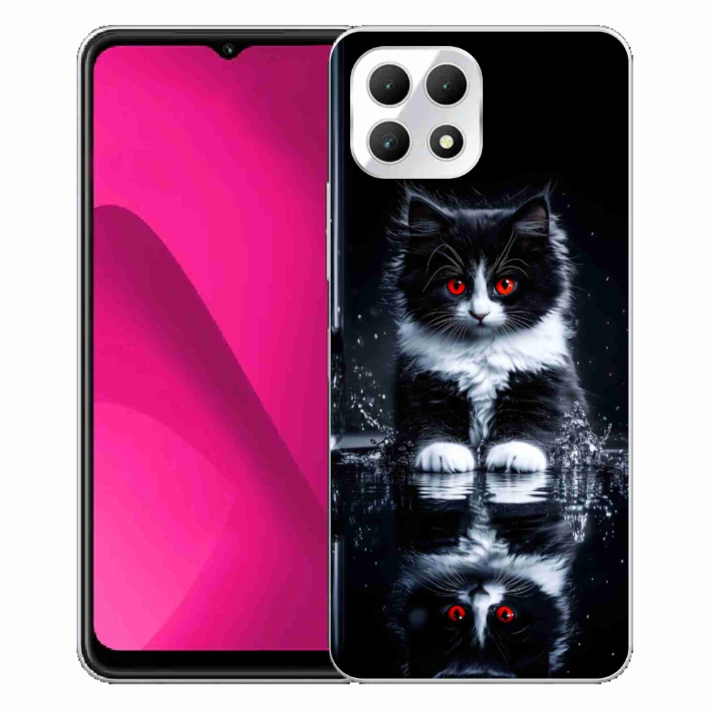Gél borító mmCase a T phone 2 készülékhez - fekete-fehér cica