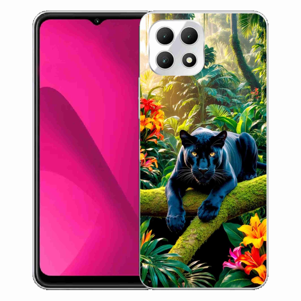 Gél borító mmCase a T phone 2 készülékhez - fekete párduc a dzsungelben