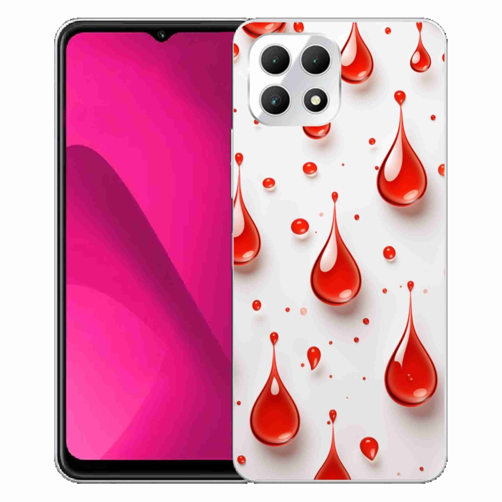 Zselés borítás mmCase a T phone 2 készülékhez - piros cseppek