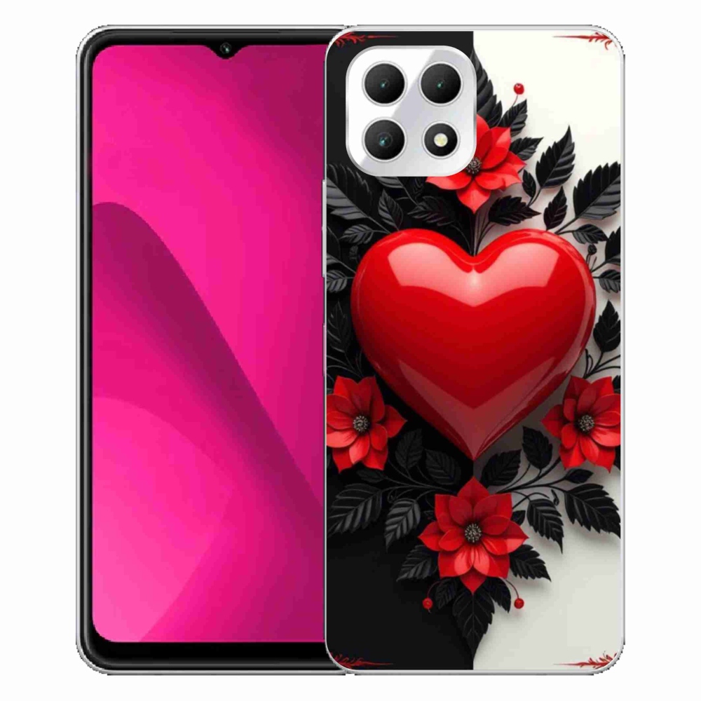 Gél borító mmCase a T phone 2 készülékhez - piros szív